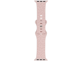 Nový pásek na smartwatch GlacierX Silicone Leopard Dusty Pink pro Apple Watch 38/40/41mm Růžový