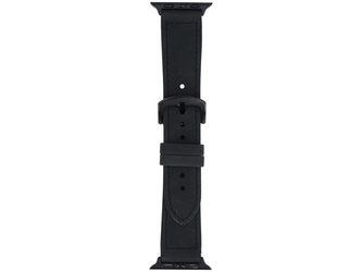 Nový pásek na smartwatch GlacierX Vintage Leather Black pro Apple Watch 42/44/45/49mm Černý