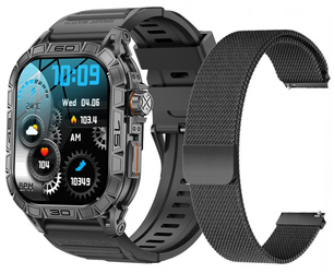 Nový smartwatch GlacierX Lhotse Black + Náramek mesh GX-LC63 BM