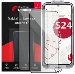 Nový Ochrana soukromí Glass Ekranowy Samuraj pro Samsung Galaxy S24 s rámečkem Easy Fit | 2-Pack