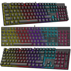 Nová herní mechanická klávesnice Triadyn PLAY TAYGETE RGB Anti-Ghosting modré spínače pro hráče