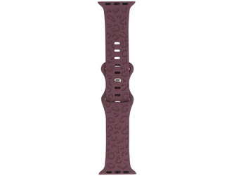 Nový pásek na smartwatch GlacierX Silicone Leopard Vintage Mauve pro Apple Watch 38/40/41mm Malvový