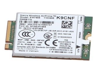 Dell K9CNF DW5811e E5270 E5470 E5570 E7270 E7370 E7470 Sierra Wireless AirPrime WWAN modem