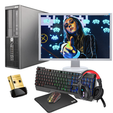 Zestaw Dla Gracza HP SFF i5 16GB 240GB SSD Grafika Radeon R7 2GB Windows 10 Home + WIFI + Monitor EIZO 24" IPS + zestaw Tracer MAMOOTH + okablowanie