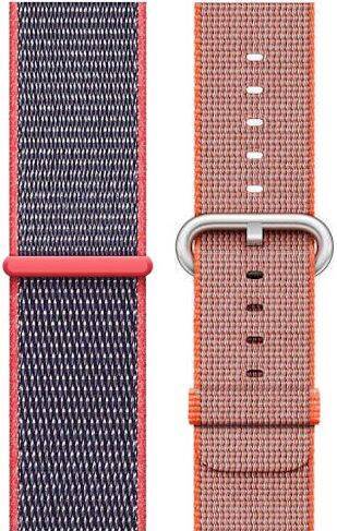 Originál Řemínek Apple Sport Loop Electric Pink + tkaný nylon Space Orange / Anthracite 42/44/45/49 mm