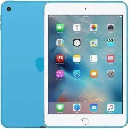 Apple iPad Mini 4 A1550 Cellular 2GB 16GB Silver Post-lease iOS + Original,  blue Case