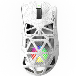 Neue kabellose Gaming-Maus Triadyn Play IAPETUS PixArt PAW3311DB 12000 DPI für Spieler mit LED-Beleuchtung HUANO Weiß