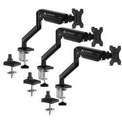 3 x Neuer Schreibtischhalter Triadyn FlexMount für einen einzelnen Monitor Fernseher 13-34" Ergonomisch Einstellbar Drehbar TRD-BLK-1AL SET