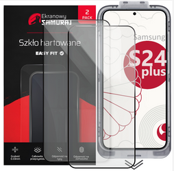 Neu Sichtschutzglas Ekranowy Samuraj für Samsung Galaxy S24+ mit Easy Fit Rahmen | 2er-Pack