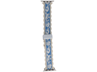 Neues Armband für die Smartwatch GlacierX Leather Fusion Blue Weave für Apple Watch 38/40/41mm Blau