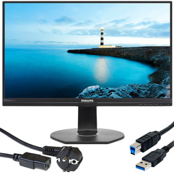Philips Monitor 241B7QUPEB 24" 1920x1080 LED IPS Schwarz mit USB 3.0 Dockingfunktion Verkabelung Klasse A