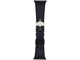 Neues Armband für die Smartwatch GlacierX Silicone FiberTouch Black für Apple Watch 42/44/45/49mm Schwarz