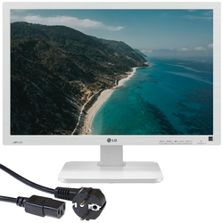Monitor LG 24MB65PY 24" LED 1920x1200 IPS 5ms DisplayPort Weiß Klasse A (PZ) + Stromkabel