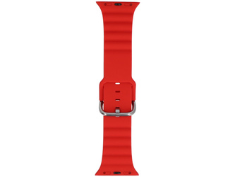 GlacierX Silicone Grooved Crimson Red strap for Apple Watch 38/40/41mm Red