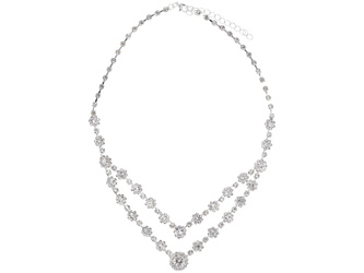 Charming Silver Jewelry Set Necklace + Earrings