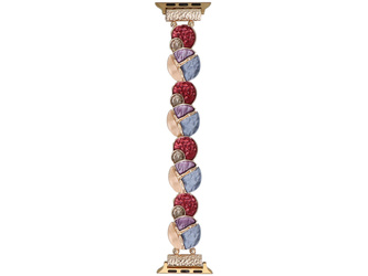 New bracelet for the GlacierX Gleam Vintage Stretch Bracelet Lilac Garden smartwatch for Apple Watch 38/40/41mm Lilac.