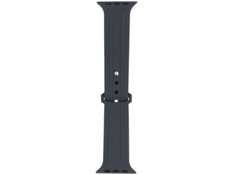 New strap for smartwatch GlacierX Silicone Synthwave Charcoal for Apple Watch 42/44/45/49mm Gray