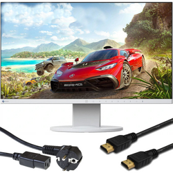 Slim-Bezel Monitor 1920x1080 EIZO FlexScan EV2450 24" IPS LED HDMI White + Cabling