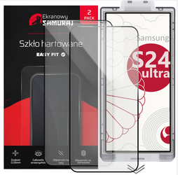 New Privacy Glass Ekranowy Samuraj for Samsung Galaxy S24 Ultra with Easy Fit Frame | 2-Pack