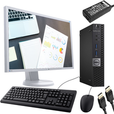 Dell 3040 Micro Office Set 8GB 240GB SSD + EIZO EV2436W 24" IPS Monitor + keyboard and mouse + cabling