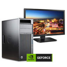 Gaming Kit | HP WorkStation Z440 E5-1620v3 4x3.5GHz | 16GB | 480SSD | GeForce GTX 1650 4GB | Windows 10 Professional | LG 24MB37PM 24" monitor | Keyboard | Mouse | Cabling