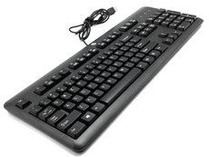 HP KU-1156 USB Office Keyboard Black QWERTY + Stickers Without Feet