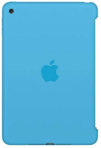 Apple iPad Mini 4 A1550 Cellular 2GB 16GB Silver Post-lease iOS + Original,  blue Case