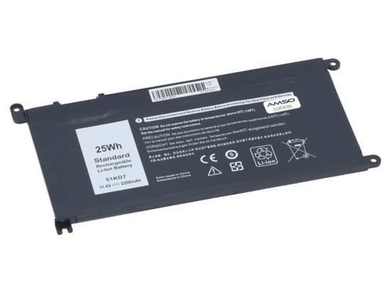 New battery for Dell Latitude Chromebook 3180 3189 25Wh 11.4V 2200mAh 51KD7