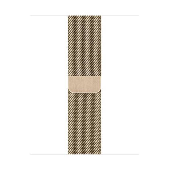 Original Apple Watch Milanese Loop Silver 44mm Stainless Steel Gold Strap