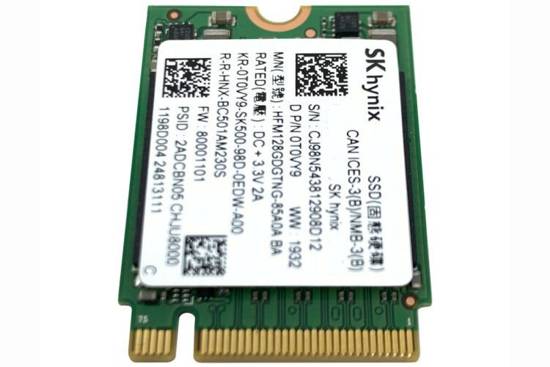 SK Hynix BC511 256GB SSD M.2 2230 NVMe 0496FF drive