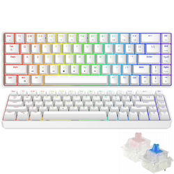 Nuevo Teclado Mecánico para Juegos Triadyn PLAY ELECTRA RGB Anti-Ghosting Interruptores Azules para Jugadores Blanco