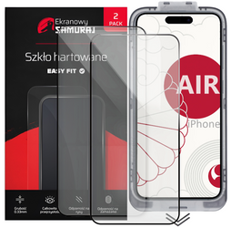 Nuevo Cristal Templado Samurai para Pantalla de Apple iPhone Air con marco Easy Fit | 2-Pack