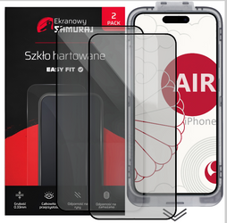 Nuevo Cristal Privativo Samurai de Pantalla para Apple iPhone Air con marco Easy Fit | 2-Pack
