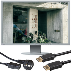 Monitor EIZO FlexScan EV2430 24" IPS 1920x1200 LED DVI Blanco + Cableado