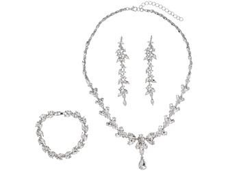 Conjunto de joyería Finezja Conjunto de plata Collar + pendientes + pulsera