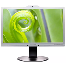 Monitor Philips 241P6Q 24" LED 1920x1080 IPS DisplayPort DVI Cámara Plata