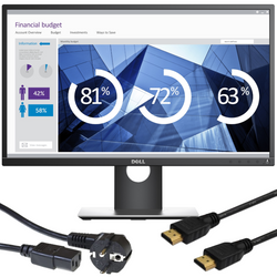 Monitor Dell P2417H 24" LED 1920x1080 IPS D-SUB HDMI Czarny Klasa A +Okablowanie