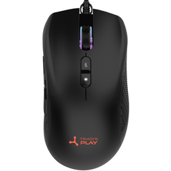 Nuevo Ratón Gaming Triadyn Play DIA 12800 DPI Para Jugadores Iluminación LED HUANO Negra