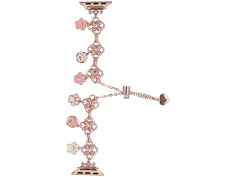 Nueva pulsera para smartwatch GlacierX Slider Clasp Little Paws Charm Bracelet Rose Gold para Apple Watch 38/40/41mm Rose Gold