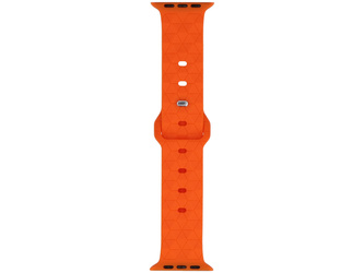 Correa para smartwatch GlacierX Silicone Rhombille Vibrant Orange para Apple Watch 42/44/45/49mm Naranja