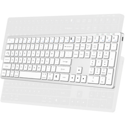 Nuevo Teclado Inalámbrico Triadyn PROTEUS Bluetooth 2.4GHz 4-Dispositivos Oficina Slim Batería Plateado