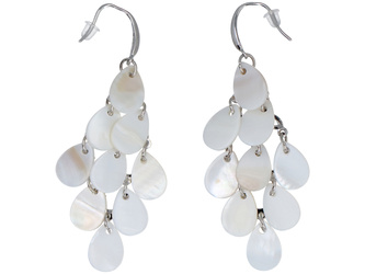 Pendientes Cascada Blancos
