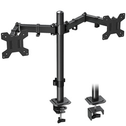 Nouveau Support de Bureau Triadyn DuoClamp pour Deux Moniteurs Téléviseurs 17-32" Ergonomique Réglable Rotatif TRD-BLK-2ST-17"-32"