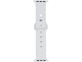 Bracelet pour smartwatch GlacierX Silicone Rhombille Blanc pour Apple Watch 42/44/45/49mm Blanc