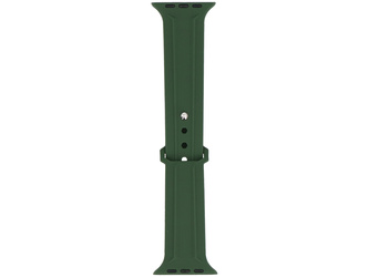 Nouvelle sangle pour smartwatch GlacierX Silicone Synthwave Vert Olive Foncé pour Apple Watch 42/44/45/49mm Vert