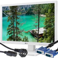 Monitor LG 24EB23PY 24" LED 1920x1200 IPS DVI DisplayPort Biały Klasa A (PZ) +Okablowanie