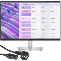 Moniteur Dell P2423 24" LED 1920x1200 IPS HDMI Noir Classe A + Câble d'alimentation