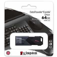 Clé USB 3.2 Kingston DataTraveler Exodia Onyx 64 Go 