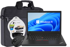 Lenovo ThinkPad T480 i3-8130U 16GB 480GB SSD 1920x1080 Class A- Windows 11 Home + Dynabook 15.6" sacoche pour ordinateur portable + Souris + Tapis de souris Tracer