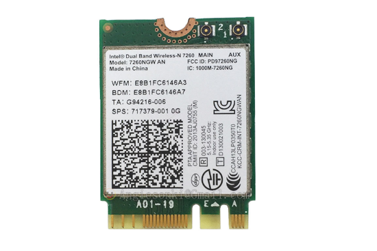 Intel WiFi WLAN Card 717379-001 7260NGW M.2